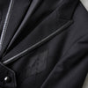 ナンバーナイン 2006AW パッチワーク レザー切り替え ウール チェスターコート ブラック