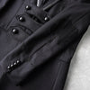 ナンバーナイン 2006AW パッチワーク レザー切り替え ウール チェスターコート ブラック