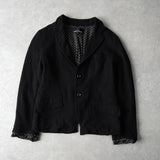 トリコ コムデギャルソン 2012年製 ドット裏地 テーラードジャケット レディース ブラック - NEWSED