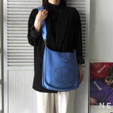 エルメス 2014年製 エブリンIIIGM トリヨンクレマンス SV金具 □R刻 ショルダーバッグ ブルーパラダイス 箱付き - NEWSED