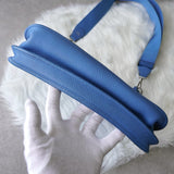 エルメス 2014年製 エブリンIIIGM トリヨンクレマンス SV金具 □R刻 ショルダーバッグ ブルーパラダイス 箱付き - NEWSED