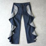 エムエムシックス メゾン マルジェラ 2016AW サイドフリル デニム ジーンズ レディース - NEWSED