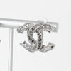 Chanel 2017 Twisted Coco Mark Rhinestone Earrings in Silver