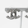 Chanel 2017 Twisted Coco Mark Rhinestone Earrings in Silver