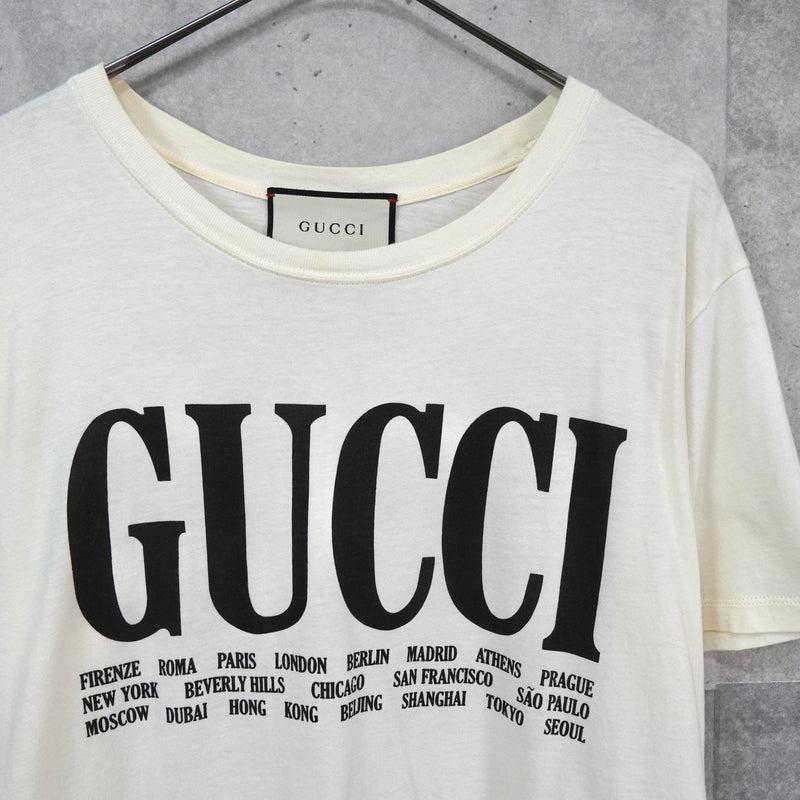 Gucci 象牙色经典徽标 T 恤