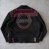 Beautiful People 2022-2023AW Back Logo Cotton Rider Jacket in Black/Bordeaux