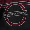 Beautiful People 2022-2023AW Back Logo Cotton Rider Jacket in Black/Bordeaux