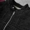 Beautiful People 2022-2023AW Back Logo Cotton Rider Jacket in Black/Bordeaux