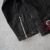 Beautiful People 2022-2023AW Back Logo Cotton Rider Jacket in Black/Bordeaux