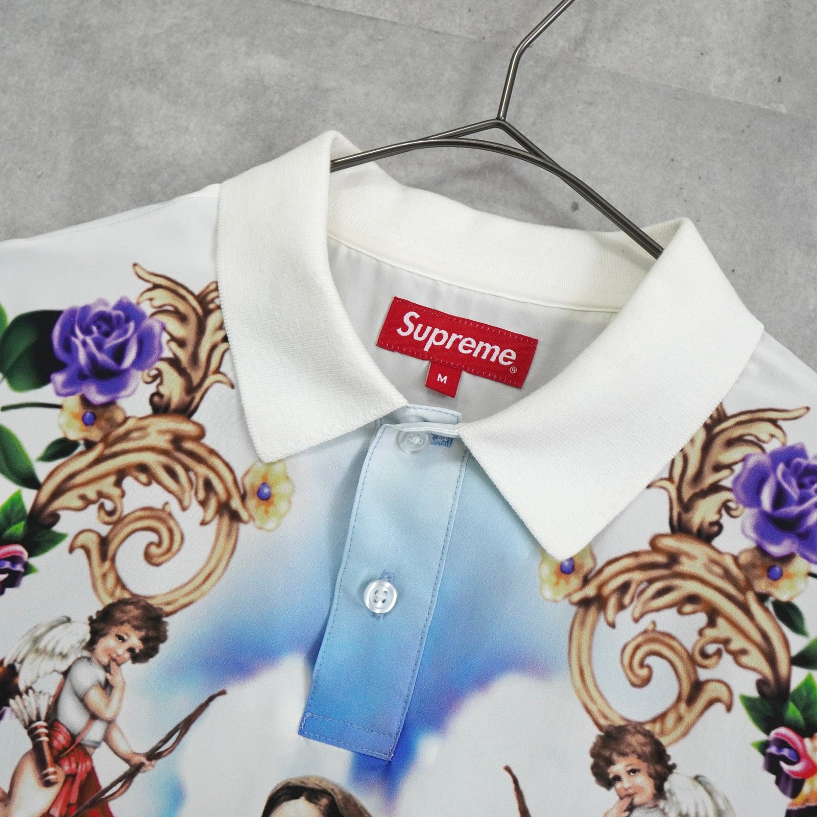 シュプリーム 2022FW Heavenly Silk Polo White シルク ヘブンリー
