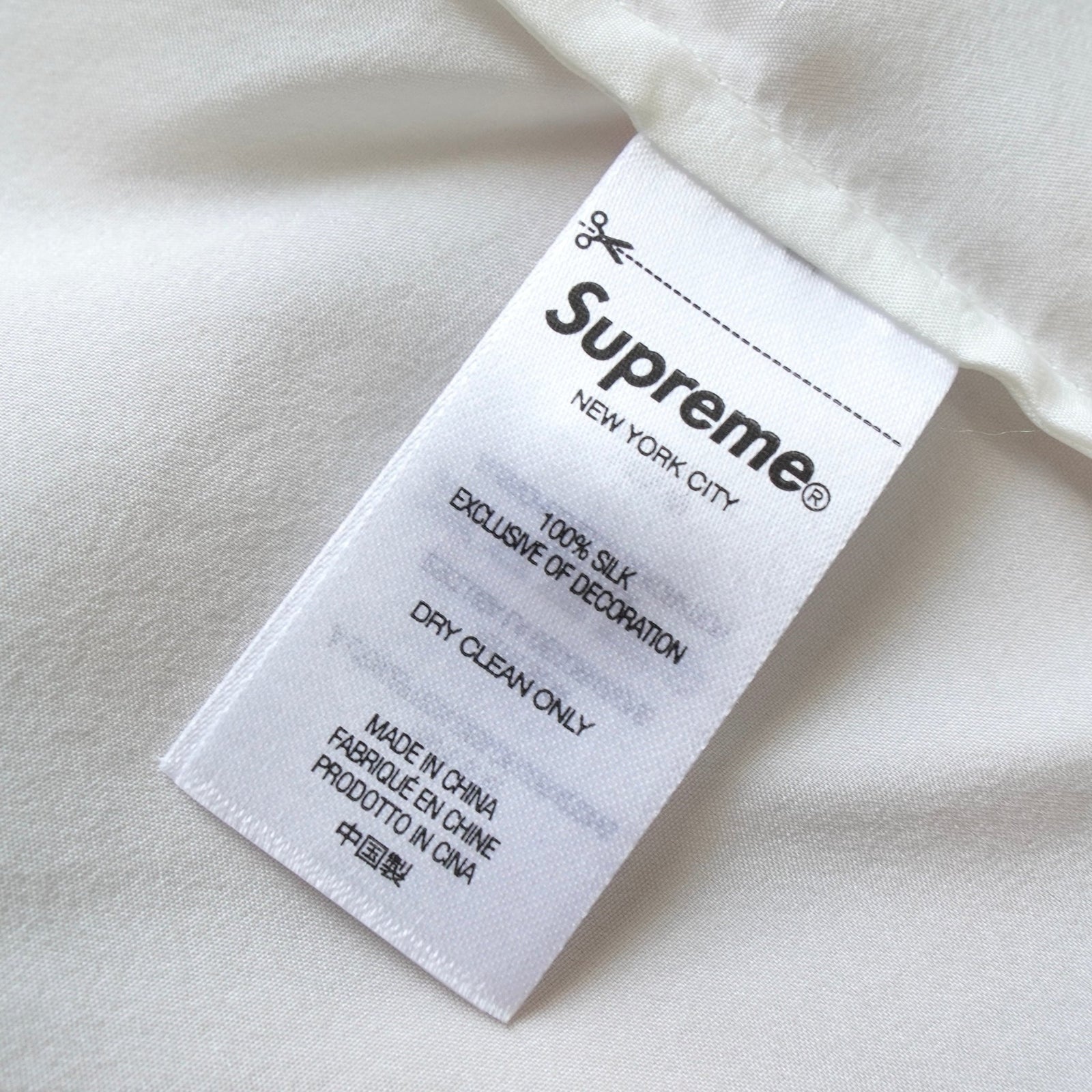 シュプリーム 2022FW Heavenly Silk Polo White シルク ヘブンリー