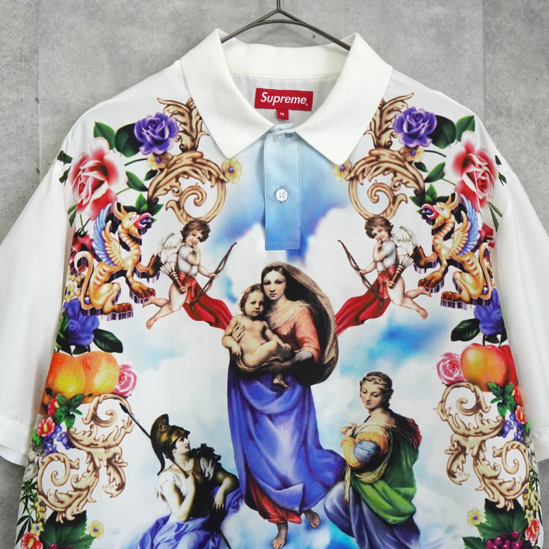 シュプリーム 2022FW Heavenly Silk Polo White シルク ヘブンリー