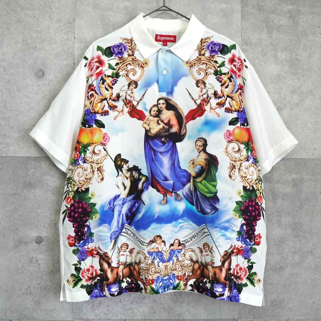 シュプリーム 2022FW Heavenly Silk Polo White シルク ヘブンリー