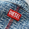 Diesel 2022SS 女款徽标印花牛仔迷你连衣裙外套蓝色
