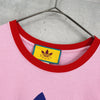 Gucci x Adidas 2022SS Trefoil Logo Ringer T-Shirt in Pink
