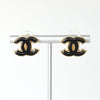 Chanel 2023 Coco Mark 耳环（GP 金色/黑色）