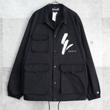 ヨウジヤマモト × ニューエラ 2023AW Field Coach Jacket コットン コーチジャケット ブラック タグ付き未使用品 - NEWSED