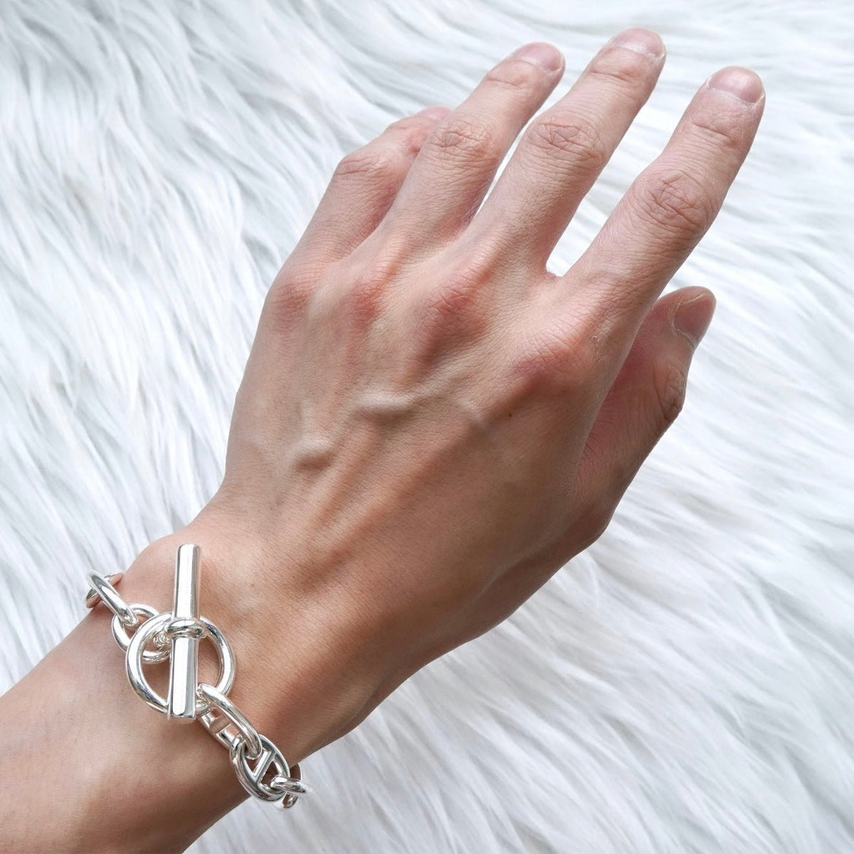 早い者勝ち♡HERMES シェーヌダンクル ブレスレット　MM 13 新品未使用 エルメス ブレスレット シェーヌダンクル GM SV925 13コマ 箱 | 東京