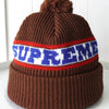 シュプリーム 2024AW Big Stripe Beanie ニット帽 ブラウン