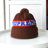 シュプリーム 2024AW Big Stripe Beanie ニット帽 ブラウン