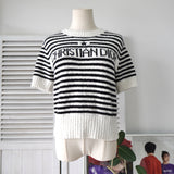 2024SS Dior Mariniere Short Sleeve Knit Top | ブランド古着を