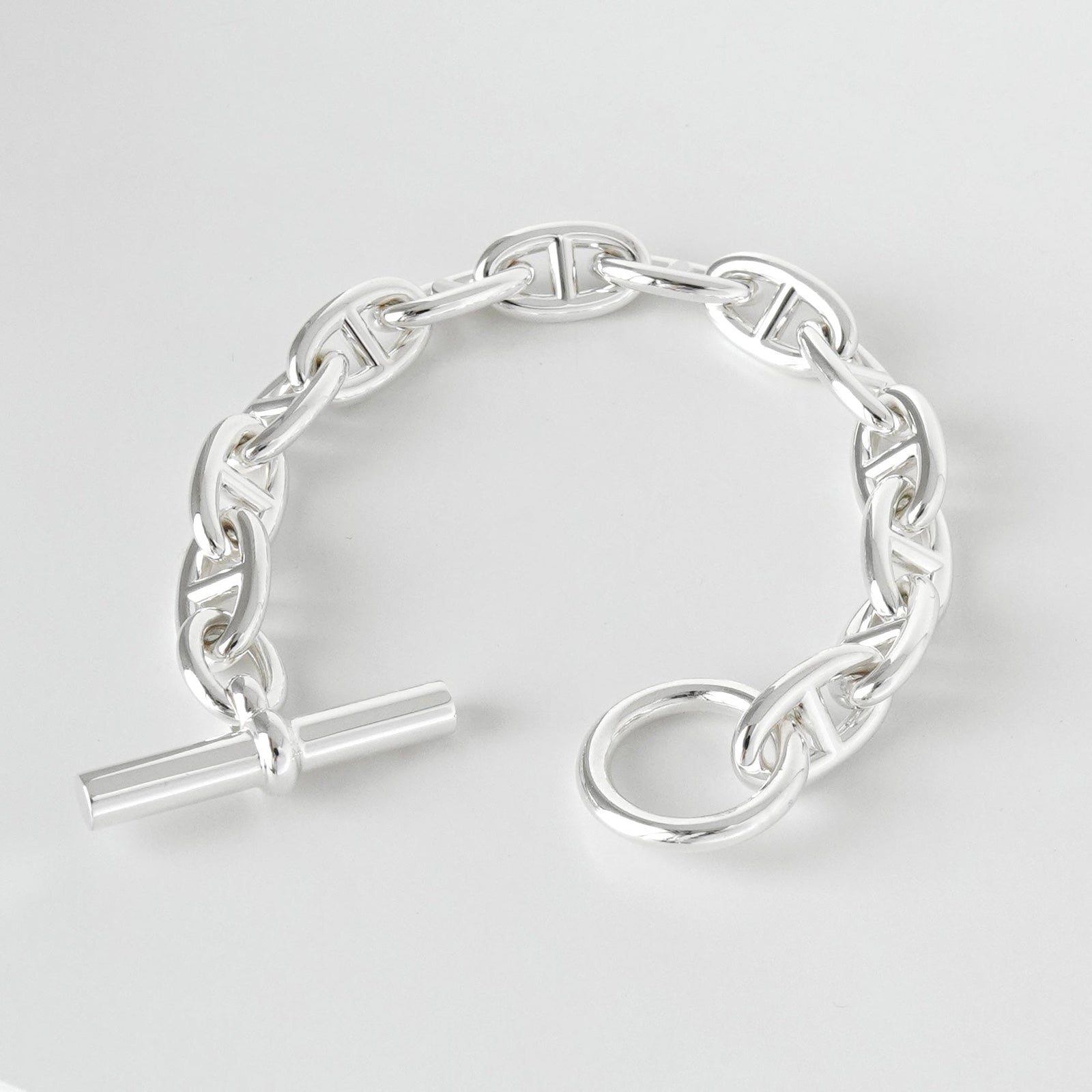 【新品未使用】エルメス シェーヌダンクル GM13コマ 2025年8月購入品 エルメス 2025年製 シェーヌダンクル 13コマ シルバー925 ブレスレット