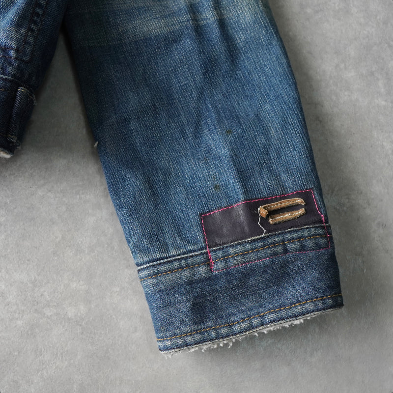 ディーゼル ボア デニムジャケット インディゴブルー