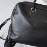 Dunhill Leather 2-Way Boston Bag in Black