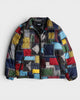 19AW Puffer Jacket ステューシー バンダナ パッチワーク ダウンジャケット マルチカラー M メンズ