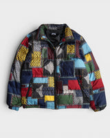 19AW Puffer Jacket ステューシー バンダナ パッチワーク ダウンジャケット マルチカラー M メンズ
