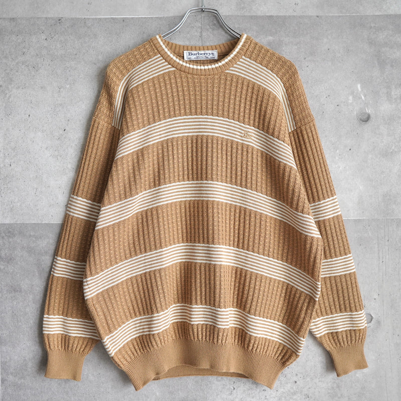 80's〜90's｜Waffle Logo Sweater｜Made in England