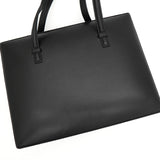 ロエベ ロゴ 自立型 レザー ハンドバッグ ブラック