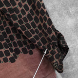 ドリス ヴァンノッテン シルク 総柄 長袖シャツ ブラウン