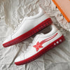 Louis Vuitton 21AW Luxembourg Samothrace Line Low Cut Sneakers White/Red 6 with Box