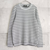 フェンディ 21AW ズッカ クルーネック ニット ホワイト / ブラック - NEWSED