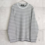 フェンディ 21AW ズッカ クルーネック ニット ホワイト / ブラック - NEWSED