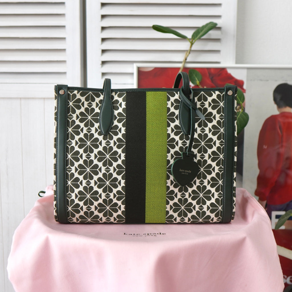 21SS Flower Jacquard Tote Bag