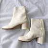 メゾンマルジェラ 22 タビブーツ ショートブーツ レディース ナッパレザー アイボリー 6cmヒール サイズ37