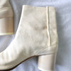 メゾンマルジェラ 22 タビブーツ ショートブーツ レディース ナッパレザー アイボリー 6cmヒール サイズ37