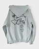 ステューシー OLD SKOOL STILL KICKIN' IT ジップアップ フーディー パーカー グレー M メンズ
