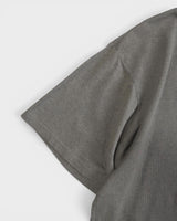 エムエムシックス メゾン マルジェラ イニシャルロゴパッチ 異素材切り替え Tシャツ グレージュ レディース
