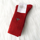 ヴィヴィアン ウエストウッド オーブ 靴下 ソックス 22.5cm〜24.5cm レッド 新品未使用品 - NEWSED