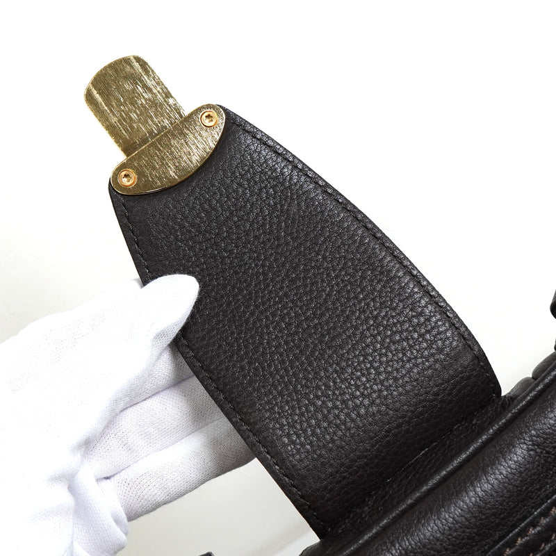 ルイ ヴィトン モノグラム マヒナ ルナーPM ショコラ ハンドバッグ ダークブラウン M97051