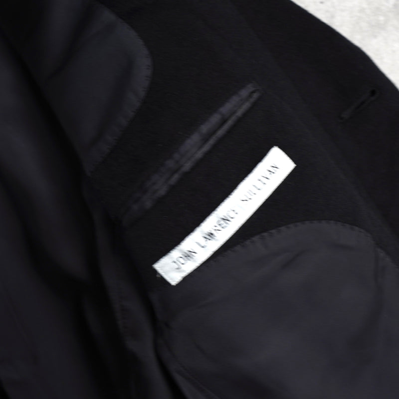 ジョンローレンスサリバン ベロア襟 アンゴラ ウール チェスターコート ブラック