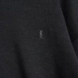 イヴ サンローラン ヴィンテージ YSLロゴ モックネック ニット グレー