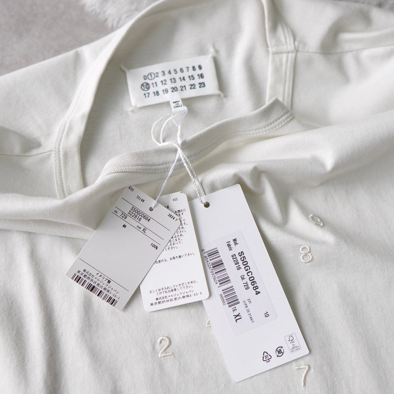 22SS Calendar Embroidery Oversize Tee Shirt Unused - NEWSED