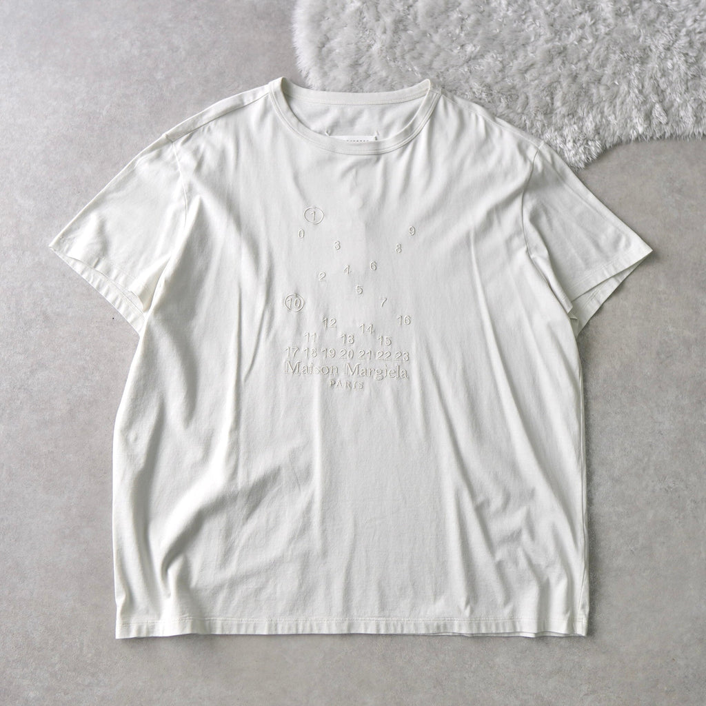 22SS Calendar Embroidery Oversize Tee Shirt Unused