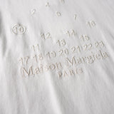 22SS Calendar Embroidery Oversize Tee Shirt Unused - NEWSED