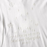 22SS Calendar Embroidery Oversize Tee Shirt Unused - NEWSED