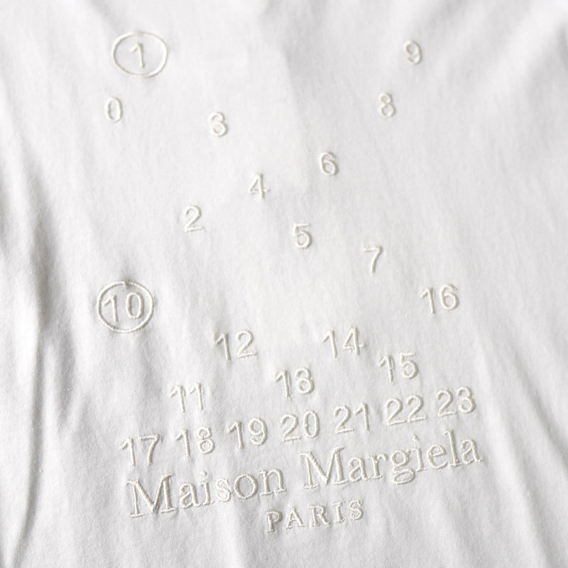 22SS Calendar Embroidery Oversize Tee Shirt Unused - NEWSED